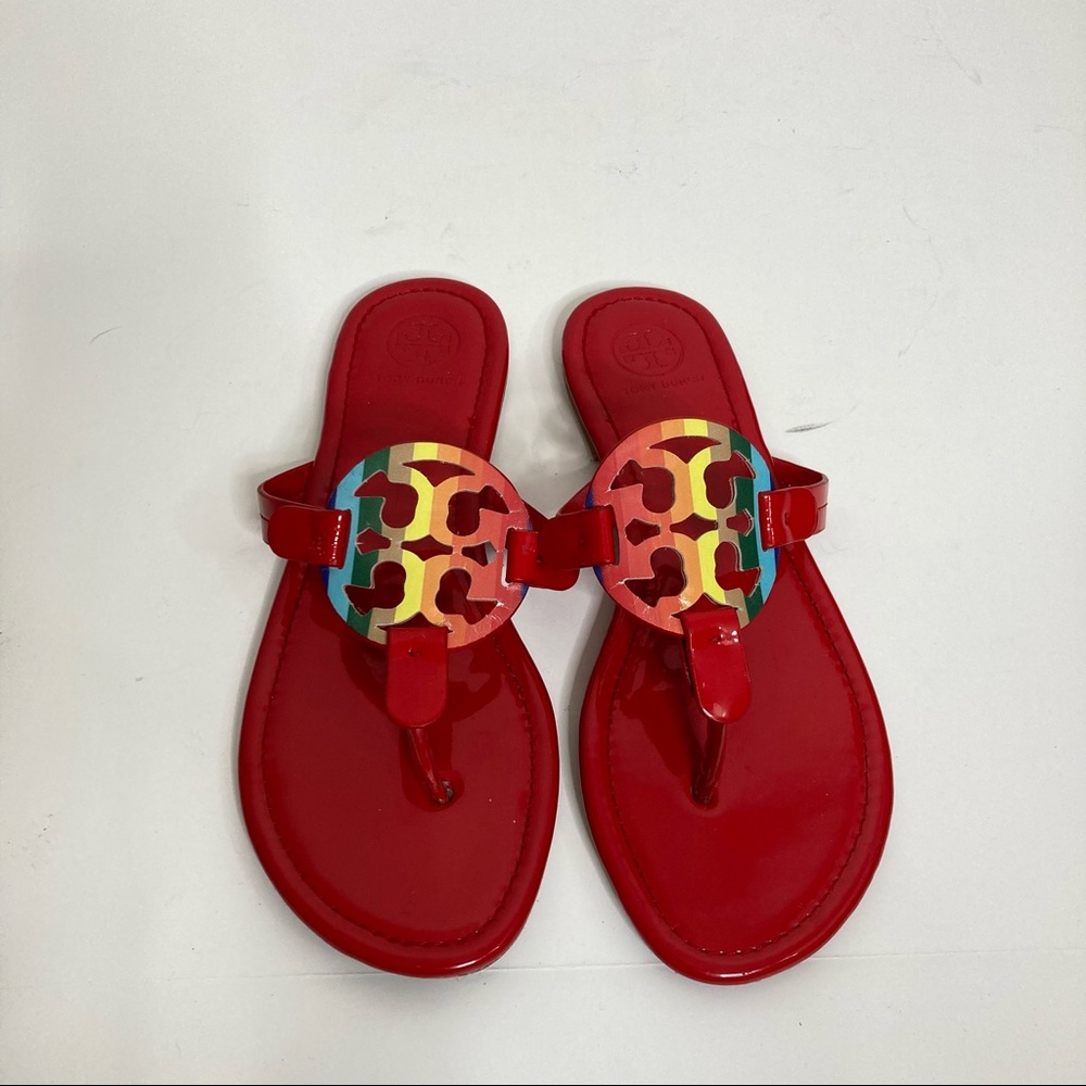 Tory Burch Red Rainbow Miller Sandals